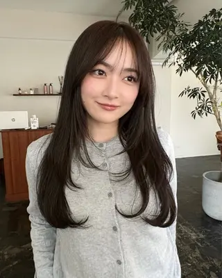 ロング 透明感カラー/顔周り カット/ののか💞のヘアスタイル