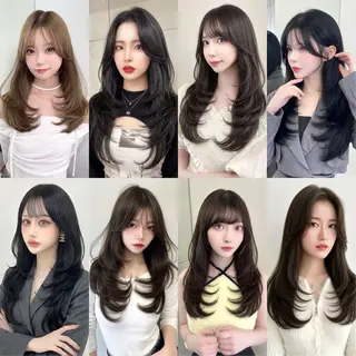 ロング カラー レイヤー/髪質改善 /透け感カラー/艶髪のヘアスタイル