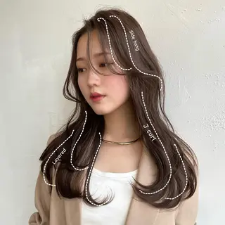 ロング カラー 🥣 hashi 🛋️のヘアスタイル