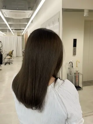 セミロング カラー ユイナ 🕊NaVI ベージュ/透明感のヘアスタイル