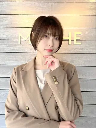 ショート カラー 瀧　元気/ショート/ 白髪ぼかし/髪質改善のヘアスタイル