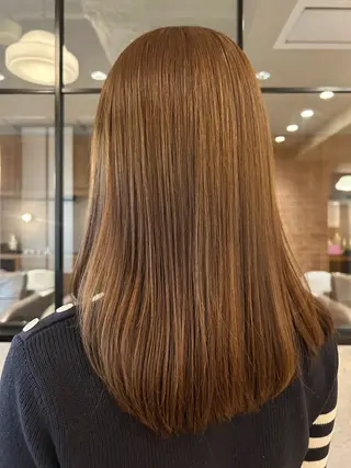 セミロング カラー 💖カット 無料💖まな🫧のヘアスタイル