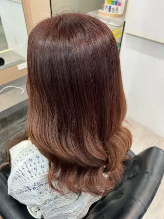 ミディアム カラー Lapis ちはなのヘアスタイル