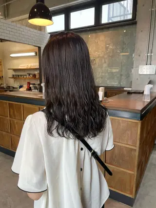 セミロング カラー パーマ 高橋 りかのヘアスタイル