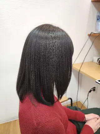 ミディアム パーマ 近森 美帆[モーラ高石店]のヘアスタイル