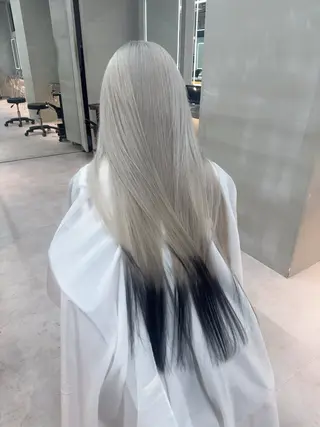 ロング カラー ヘアアレンジ ARIA💎縮毛矯正 ブリーチ💎複雑履歴のヘアスタイル
