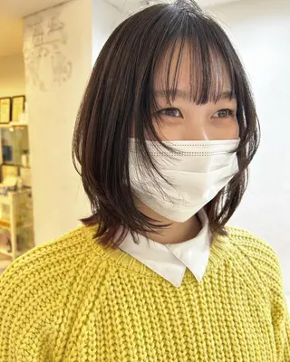 ミディアム カラー ヘアアレンジ マツエク・マツパ アイブロウ 透明感カラー🫧ヘア セット🫧松本菜月の眉毛・アイブロウイメージ