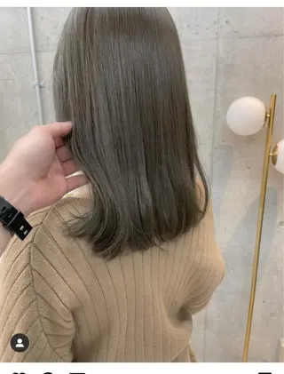 セミロング カラー *モデル募集🤍横浜 透明感カラー🫧のヘアスタイル