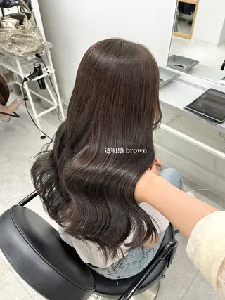 ロング カラー 柔らかオリーブ🌿 HIMARI🌻のヘアスタイル