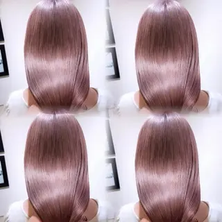 セミロング カラー 🦋REISA🦋 エクステ×ハイトーンのヘアスタイル