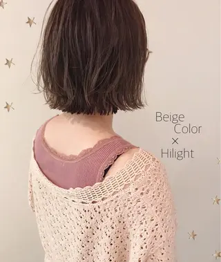 ミディアム カラー 市川 千夏のヘアスタイル