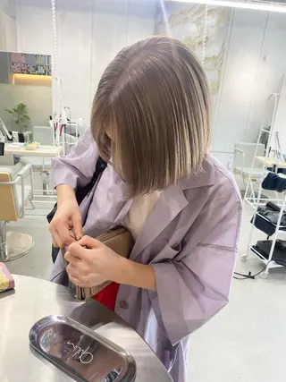 ミディアム カラー 前橋 姫奈のヘアスタイル