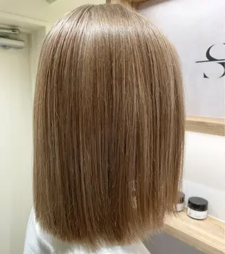 ミディアム カラー 心斎橋韓国ボブ 好原良真のヘアスタイル
