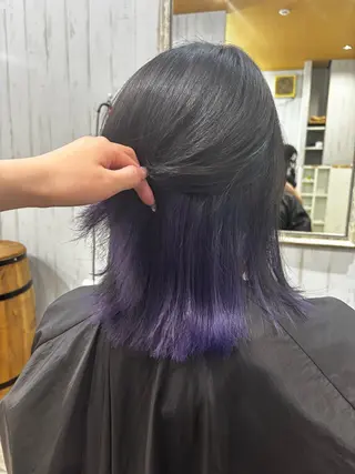 セミロング カラー リト /渋谷/ハイトーンのヘアスタイル