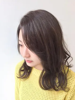 ミディアム 永井 悠大のヘアスタイル