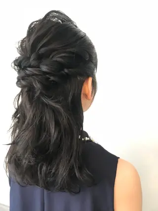 セミロング ヘアアレンジ 山下 直人のヘアスタイル