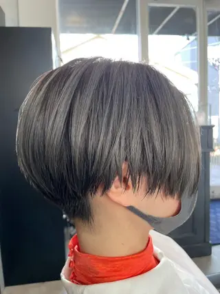 ショート カラー ブリーチなし透明感 タケザワミキのヘアスタイル