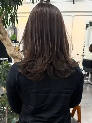 セミロング カラー ヘアアレンジ 🫧透明感カラー/ 艶カラー🫧namiのヘアスタイル