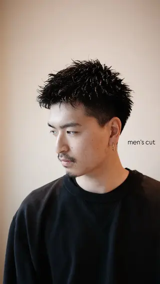 ショート メンズ ニュアンスパーマ/ メンズカット田島勇樹のヘアスタイル