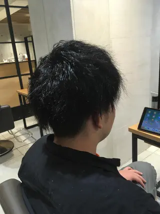 パーマ メンズ ハイライト/パーマ/ 三村竜也のヘアスタイル