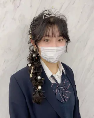 ヘアアレンジ nanaka 🤍韓国ワンホンヘアのヘアスタイル
