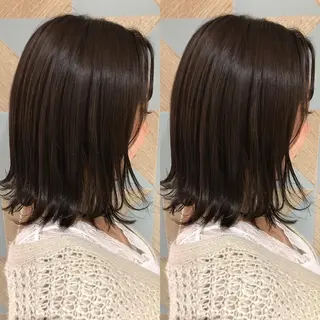 ミディアム カラー 小栗 麻衣のヘアスタイル