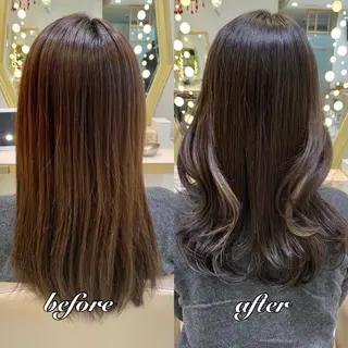 セミロング カラー パーマ ヘアアレンジ メンズ キッズ ネイル マツエク・マツパ アイブロウ 《褒められる》 透明感カラー/小嶋のヘアスタイル