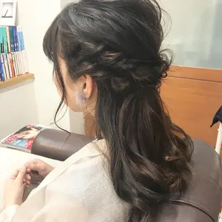 ロング ヘアアレンジ クニモトハルナ ボブ/柔らかカラーのヘアスタイル
