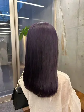 ロング カラー 🌷ラベンダーピンク 顔まわり🌷ねいろのヘアスタイル