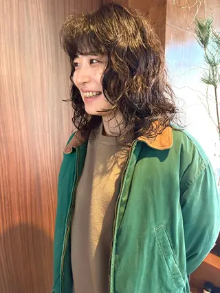 ミディアム パーマ 小澤大輔 YOLO hairのヘアスタイル