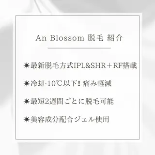 An Blossom 脱毛/茅ヶ崎/美咲のエステ・リラクイメージ