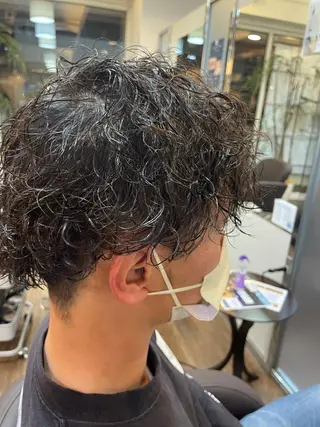 ショート パーマ メンズ MATSURI BASE.AWAJIのヘアスタイル
