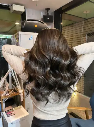 セミロング カラー LAFF きよののヘアスタイル