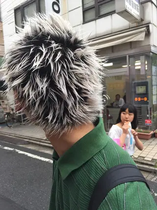 カラー メンズ ブリーチなしダブル カラー縮毛矯正 下野のヘアスタイル
