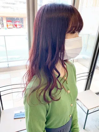 ロング カラー パーマ 名古屋駅/トップス タイリスト/大黒拓哉のヘアスタイル