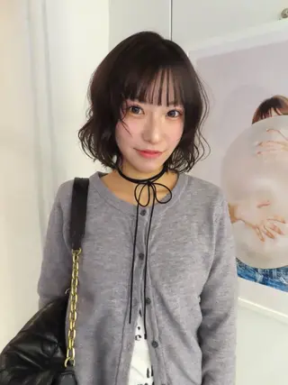 ショート rizu🤎/ ボブ /ブラウンカラーのヘアスタイル