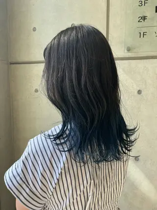 セミロング カラー 透明感カラー人気 ナンバーワンMIYUのヘアスタイル