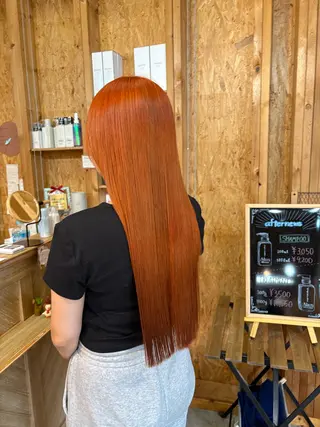 カラー まろみ暖色×ボブ ×chia🕯のヘアスタイル