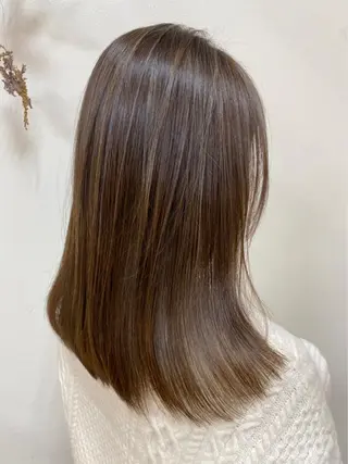 セミロング 韓国ヘア 🤍中西麻友🤍のヘアスタイル