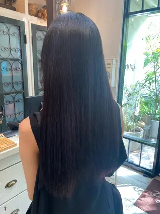 ロング 小森田 果怜 カラー、縮毛矯正のヘアスタイル