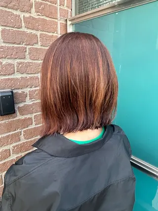 ミディアム カラー 久木原 ゆりのヘアスタイル