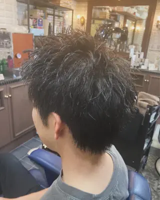 ショート メンズ ルピナス中田店長 山口大地のヘアスタイル