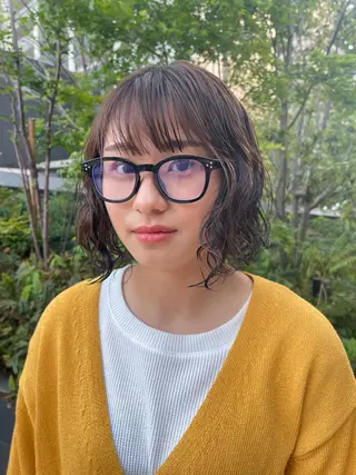 ショート パーマ SEAM アキホのヘアスタイル