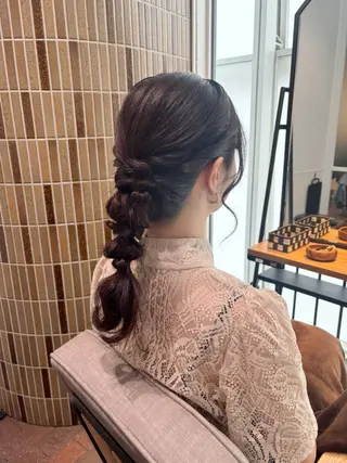 セミロング ヘアアレンジ マンツーマン 縮毛矯正/マユコのヘアスタイル