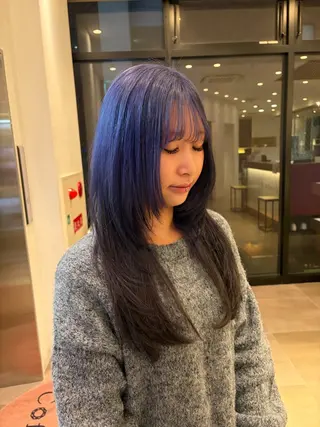 ロング カラー 髪質改善/ハイトーン /デザイン見正 恵弥のヘアスタイル