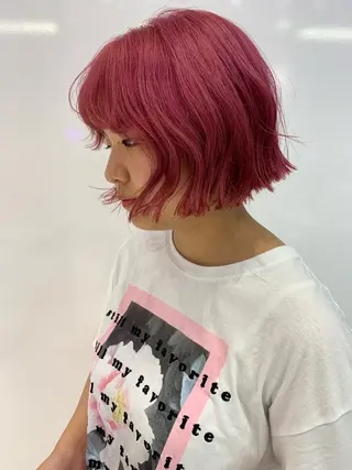 ショート カラー レイヤー/ブリーチ HIKARU ♡のヘアスタイル
