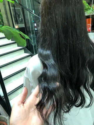 ロング カラー ヘアアレンジ チャンモリパーマ/韓 国/Minami🦋のヘアスタイル