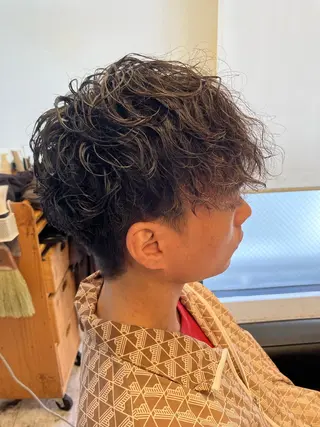パーマ メンズ メンズ特化/パーマ/ フェードWATARUのヘアスタイル