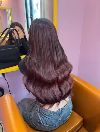 ロング シール+ちび編み込み エクステ梅田🐨のヘアスタイル