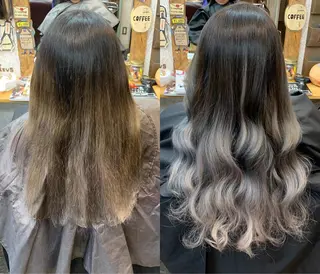 ロング カラー ❤️‍🔥シールエク ＋カラー京❤️‍🔥のヘアスタイル